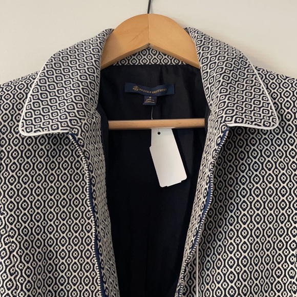 Brooks Brothers Navy Patterned Blazer - Picture 2 of 7